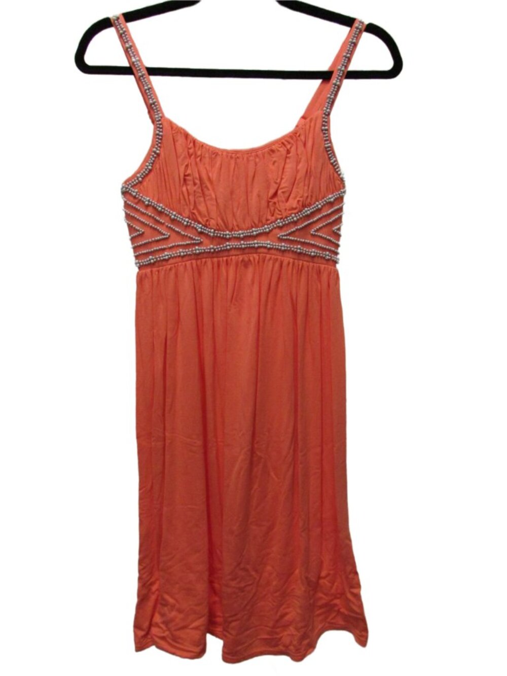 NWOT Victoria's Secret Peachy Orange Beaded Built In Bra Dress XS